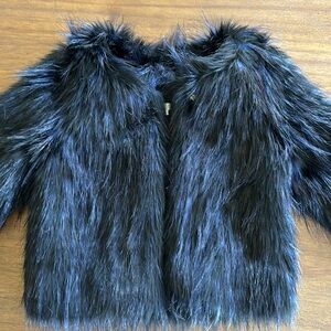 Chloe girls faux fur jacket size 4